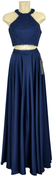 Langes Ballkleid in mitternachtsblau