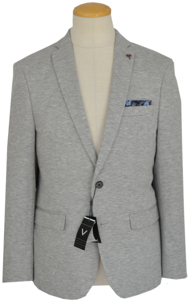 Leichtes Jersey Sakko in silber-grau meliert