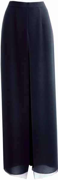 Festliche Hose mit Überwurf in dunkel blau