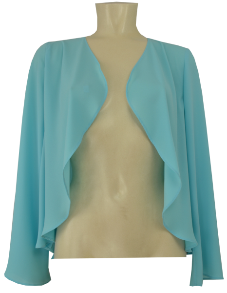 Leichte Chiffon Stola in hell türkis