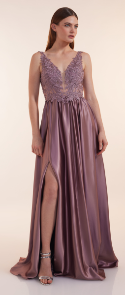 Ballkleid lang in mauve