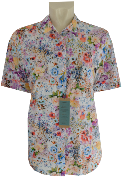 1/2 Arm Bluse mit feinen Blüten