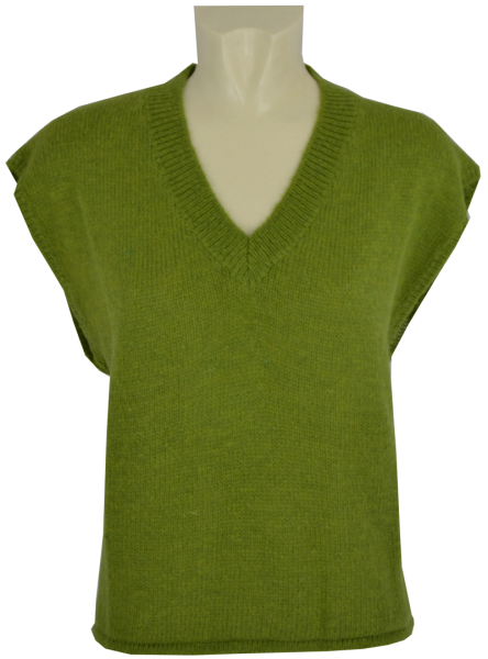 Oversized Strick Pullunder in oliv