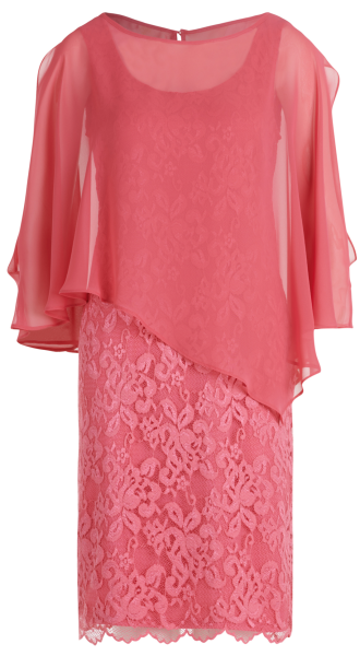 Mittellanges Kleid in lipstick