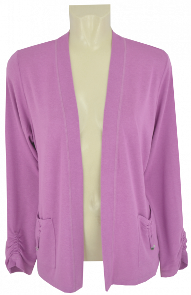 Offene Strickjacke in hell flieder