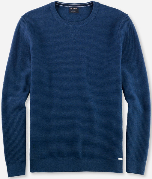 Pullover mit rundem Ausschnitt in blau