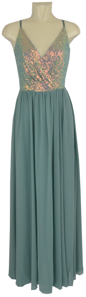 Langes Ballkleid in mint-green