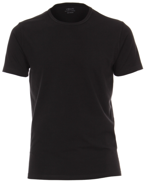 T-Shirt in schwarz als Doppelpack mit rundem Ausschnitt