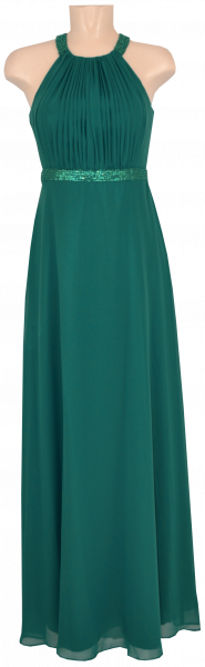 Langes Ballkleid in dark emerald
