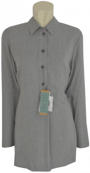 Long Bluse in grau meliert