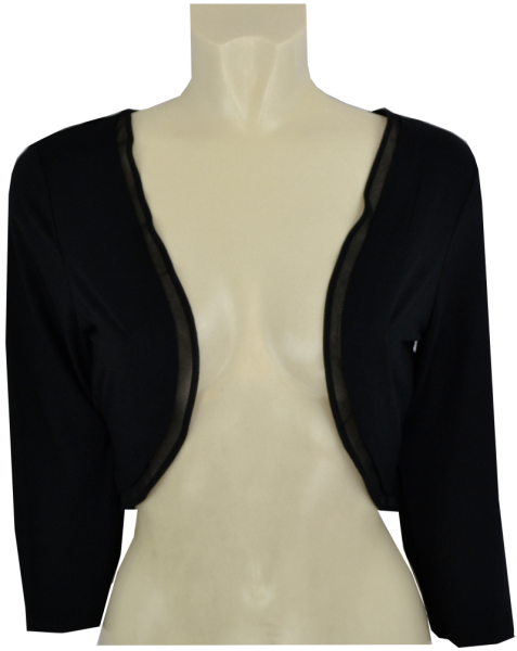 Kurze Bolero-Jacke in jet black