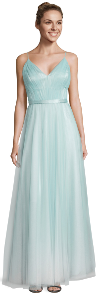 Langes Ballkleid in mint-white