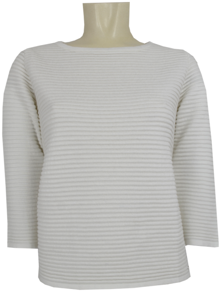 Pullover in off white mit Rippen Optik