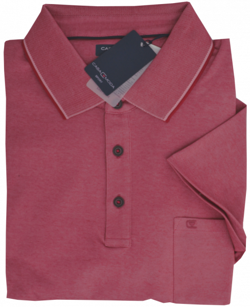 1/2 Arm Polo Shirt in kamin-rot meliert