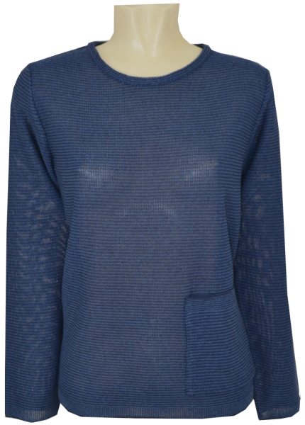 1/1 Arm Pullover in capriblau