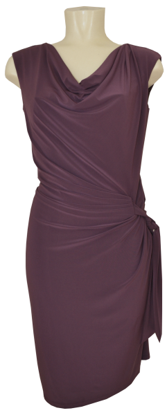 Mittellanges Jesey Kleid in deep berry