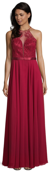 Langes Ballkleid in grenadine red