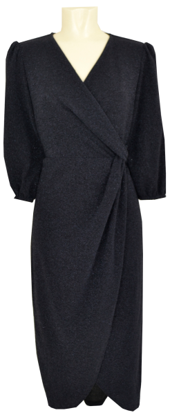 Edles Jersey Kleid mit dezentem Glanz in Navy-Black