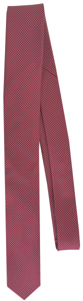 Krawatte reine Seide in rot mit feinen Punkten