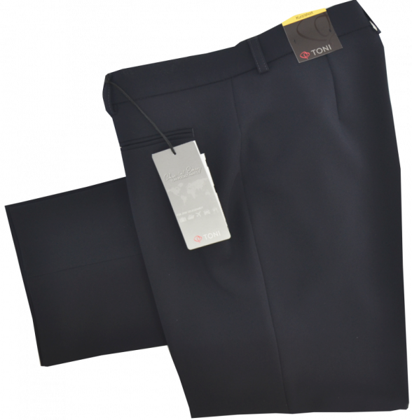Leichte Stoffhose in dunkel blau