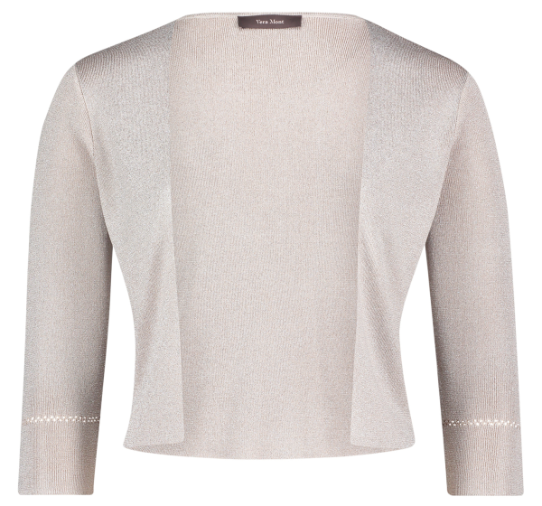 Kurzer Strick Bolero in silver-beige