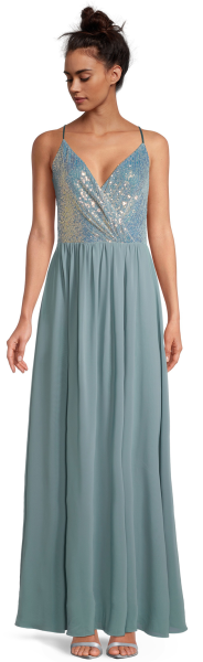 Langes Ballkleid in mint-green