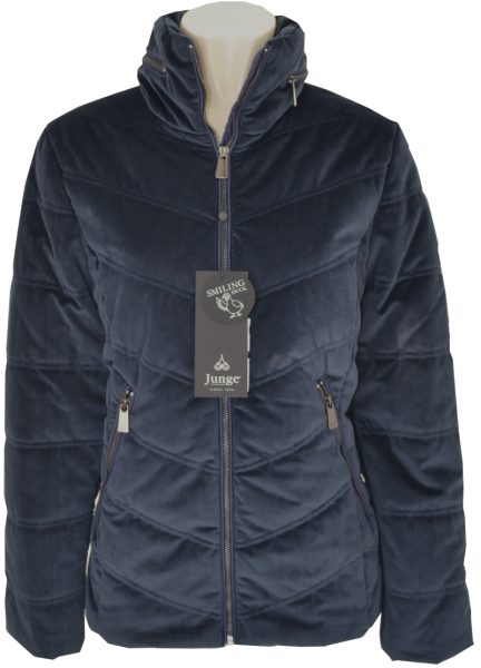 Warme Daunen Steppjacke in marine blau