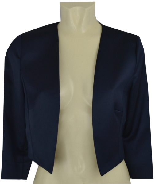 Bolero-Jacke aus Stretch Satin in night sky