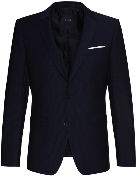 Anzug Blazer EXTRA SLIM FIT in blau mit Struktur