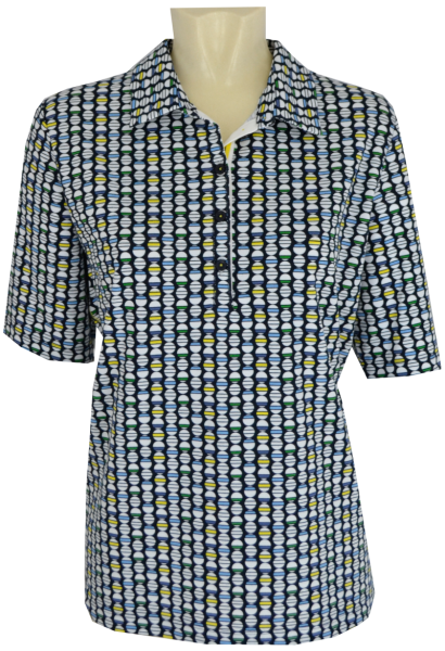 1/2 Arm Polo Shirt in allover gemustert