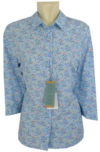 3/4 Arm Bluse mit feinen Blüten