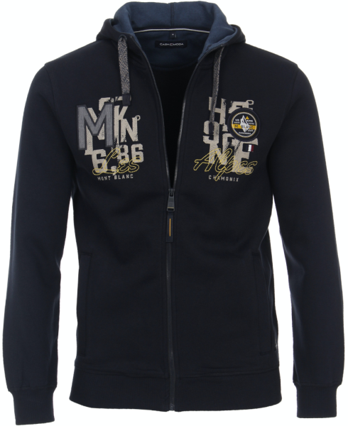 Sweatjacke mit Kapuze in dunkel blau