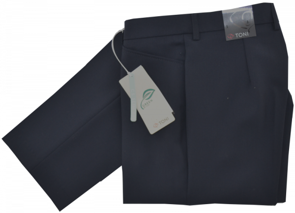 Woll Stoffhose in marine blau