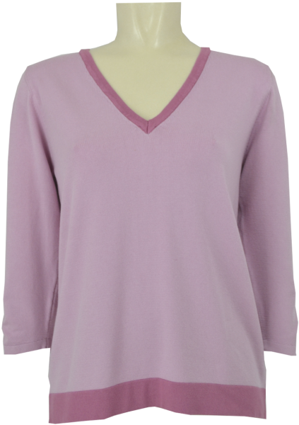 Pullover mit V-Ausschnitt in rose