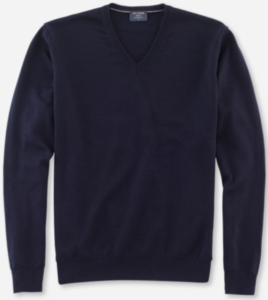 Pullover mit V-Ausschnitt in dunkel blau