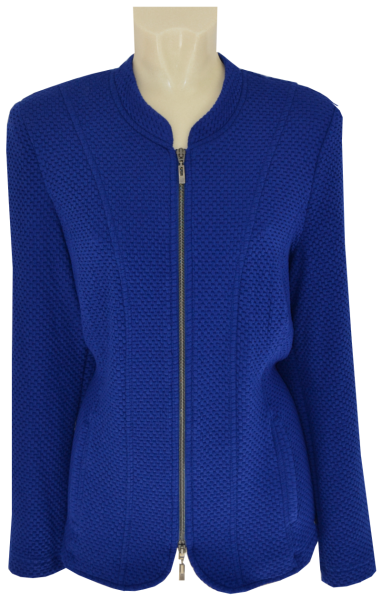 Jersey Blazer-Jacke in royal blau