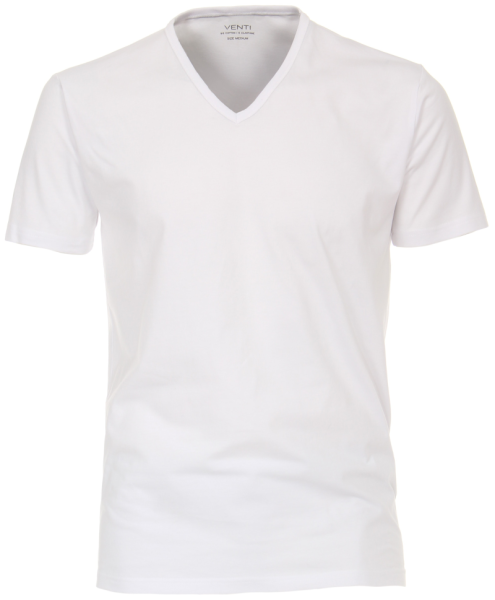 T-Shirt in weiß als Doppelpack mit V-Ausschnitt