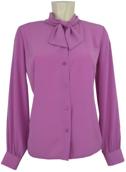 1/1 Arm Bluse in magenta mit Schluppe