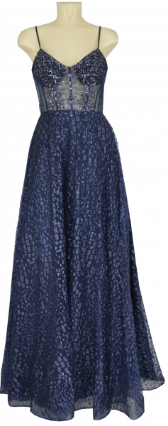 Ballkleid lang in navy