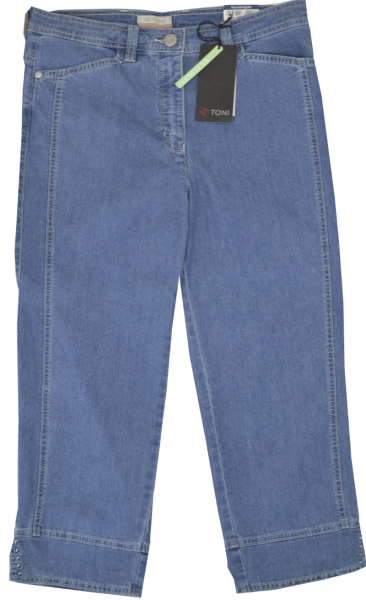 Capri-Jeans in blue stone