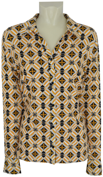 1/1 Arm Blusenshirt in mehrfarbig gemustert