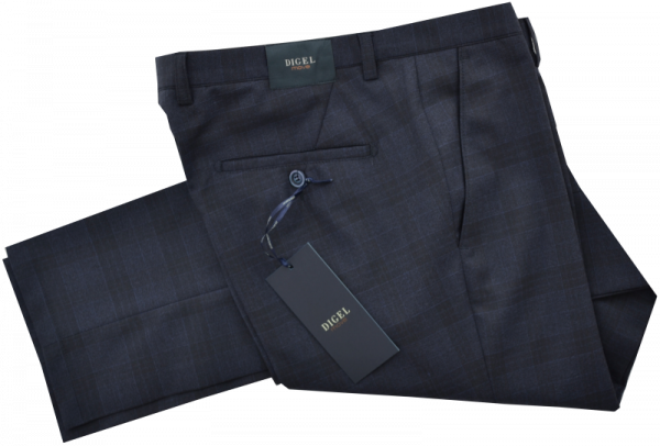 Anzughose SLIM FIT in dunkel blau kariert