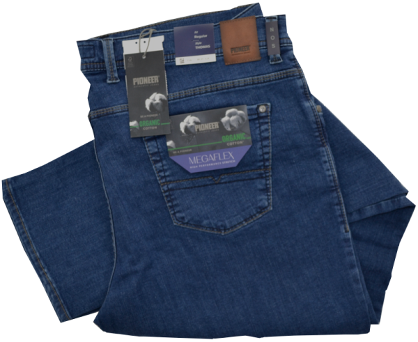 Bequeme Jeans in mid-blue