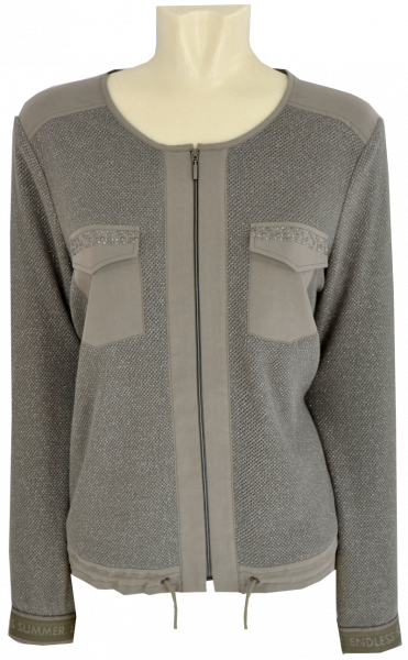 1/1 Arm Jersey Blazerjacke in kaki