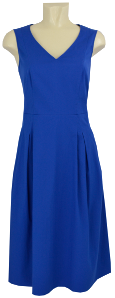 Midi langes Kleid in kobalt blau