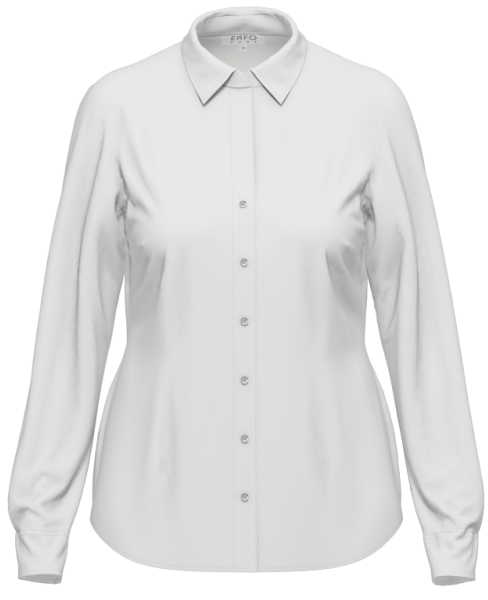 1/1 Arm Kragenbluse in weiß