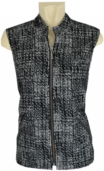 Outdoor Weste in schwarz-weiß