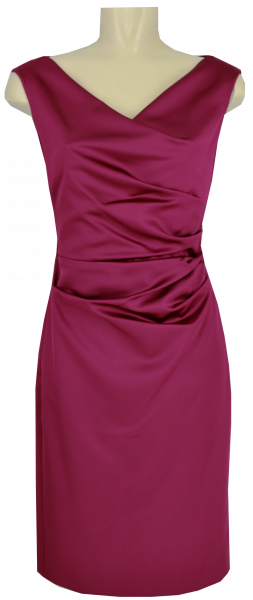 Mittellanges Etuikleid in ruby red
