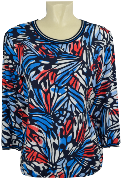 Blusenshirt in mehrfarbig gemustert