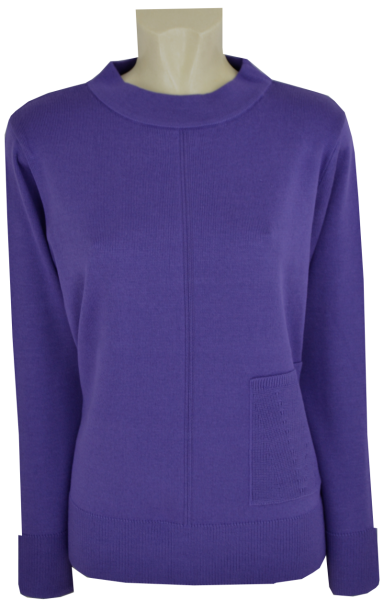 Pulli mit Stehbund in flieder
